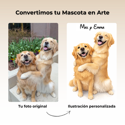 Cuadro Personalizado de Mascota con Luz LED